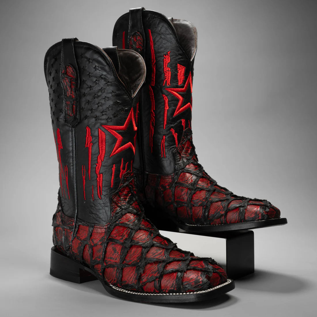 MEN'S MONSTER FISH TRIBUTE SQUARE TOE COWBOY BOOT