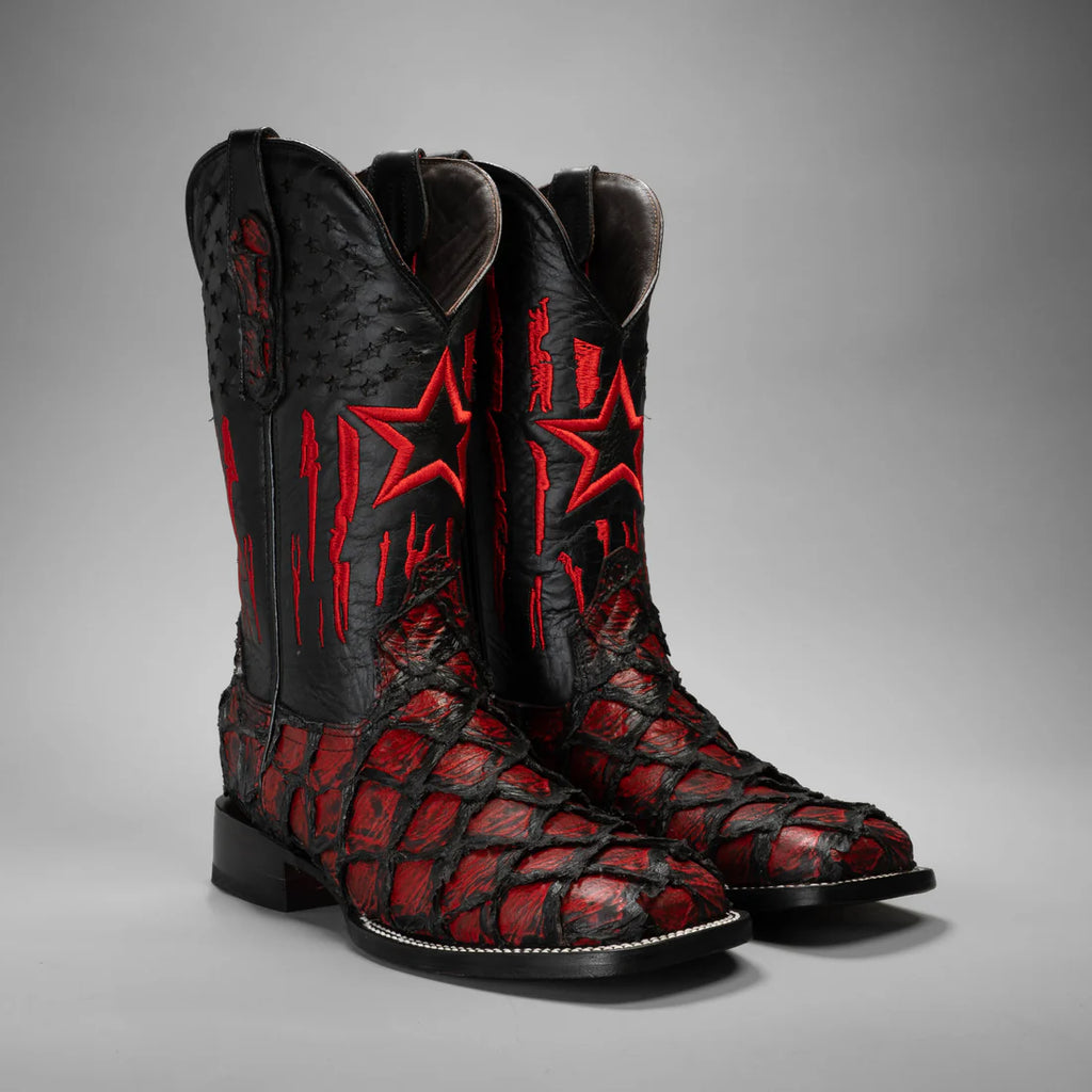 MEN'S MONSTER FISH TRIBUTE SQUARE TOE COWBOY BOOT