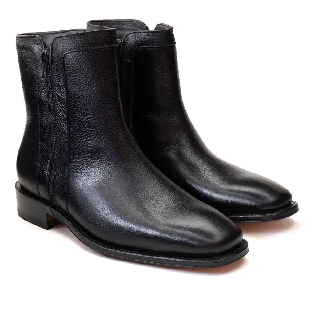 DUQUE DI GALLIANO  BLACK ANKLE BOOTS MOD. 4007