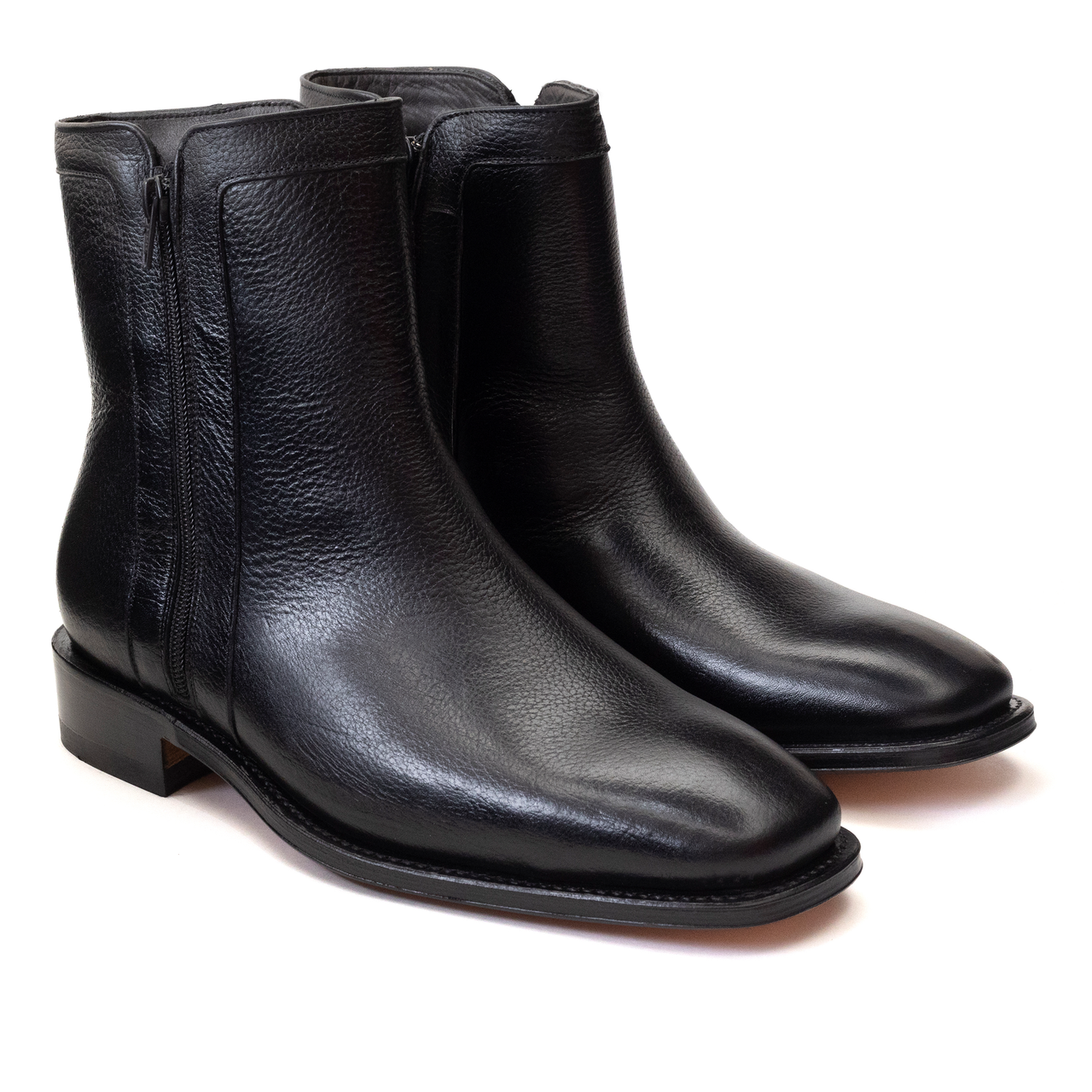 DUQUE DI GALLIANO  BLACK ANKLE BOOTS MOD. 4007