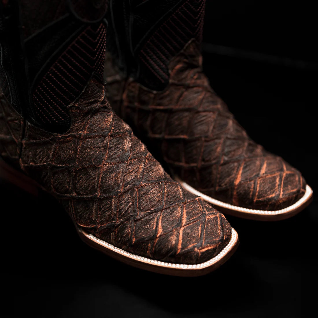 MEN'S MONSTER FISH TRIBUTE SQUARE TOE COWBOY BOOT